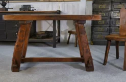 Online Pamono Small Brutalist Table Set with Bench, 1960s, Set of 2