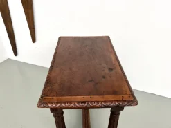 Pamono Small Carved Oak Writing Table, 19th Century><noscript><img width=