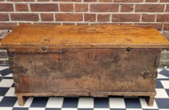 New Pamono Small Carved Walnut Coffer, Early 16th Century