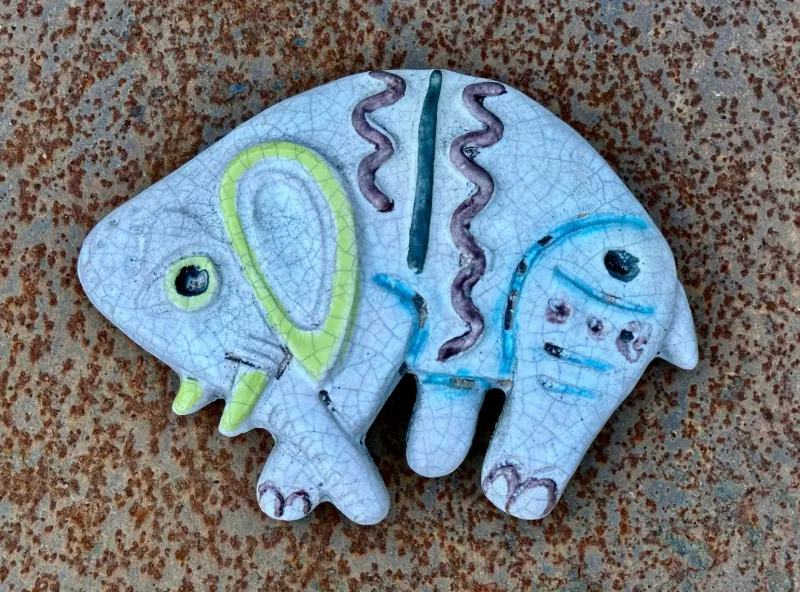 Hot Pamono Small Ceramic Art Wall Decor Relief, 1960s
