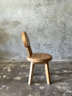 Pamono Small Children's Chair in Natural Blond Teak with Three-Bar Back><noscript><img width=