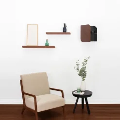 New Pamono Small Cielo Wall Shelf in Walnut by Woodendot