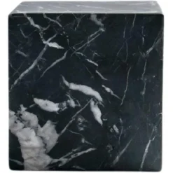 Hot Pamono Small Decorative Paperweight Cube in Black Marquina Marble