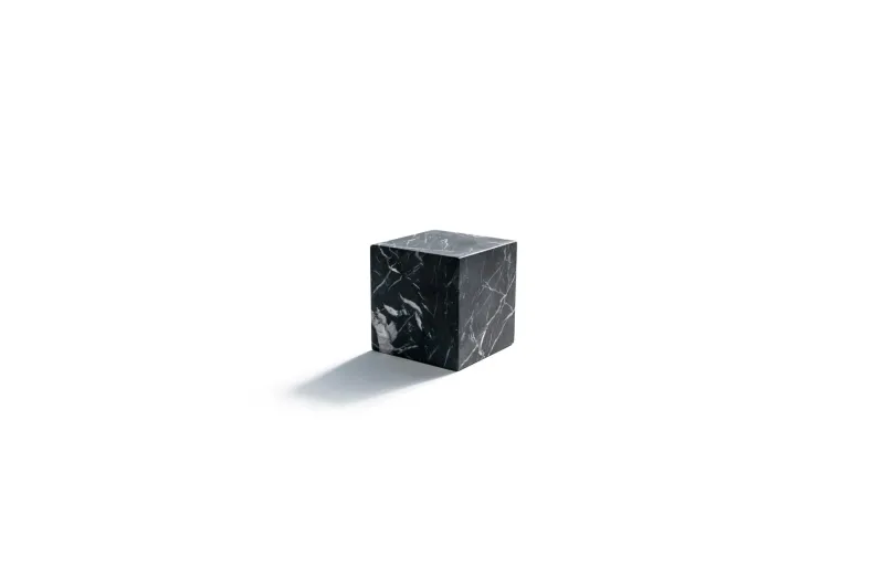 Hot Pamono Small Decorative Paperweight Cube in Black Marquina Marble