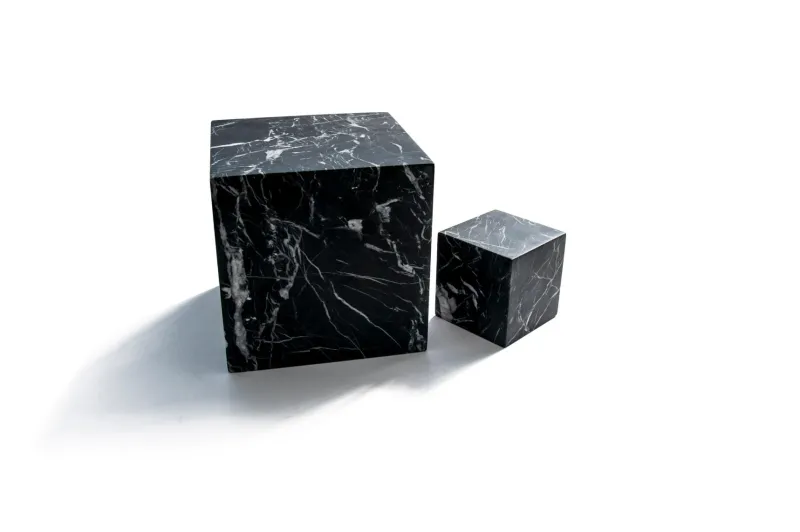 Hot Pamono Small Decorative Paperweight Cube in Black Marquina Marble