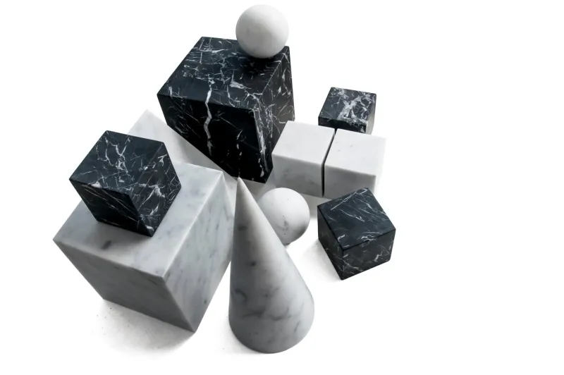 Hot Pamono Small Decorative Paperweight Cube in Black Marquina Marble
