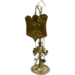 Pamono Small Early 19th Century Brass Lucerne Oil Lamp> Ceiling Lights