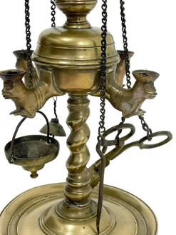 Pamono Small Early 19th Century Brass Lucerne Oil Lamp><noscript><img width=