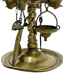 Pamono Small Early 19th Century Brass Lucerne Oil Lamp><noscript><img width=