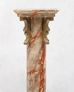 Pamono Small Faux Marble Pedestal Column, 19th Century> Pedestals And Columns