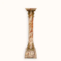 Pamono Small Faux Marble Pedestal Column, 19th Century><noscript><img width=