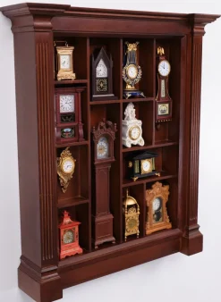 Pamono Small Franklin Mint Clocks with Wall Unit, 1980s, Set of 13><noscript><img width=