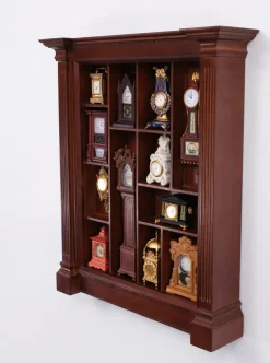Pamono Small Franklin Mint Clocks with Wall Unit, 1980s, Set of 13><noscript><img width=