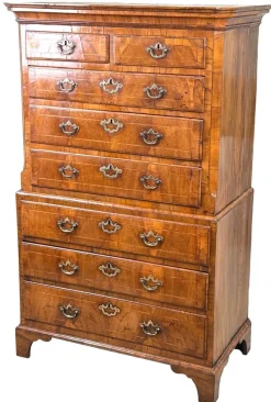 Outlet Pamono Small Georgian Walnut Tallboy, 1720