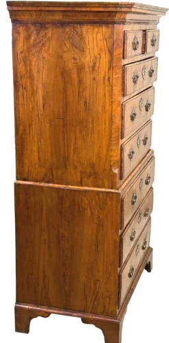 Outlet Pamono Small Georgian Walnut Tallboy, 1720