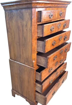 Outlet Pamono Small Georgian Walnut Tallboy, 1720