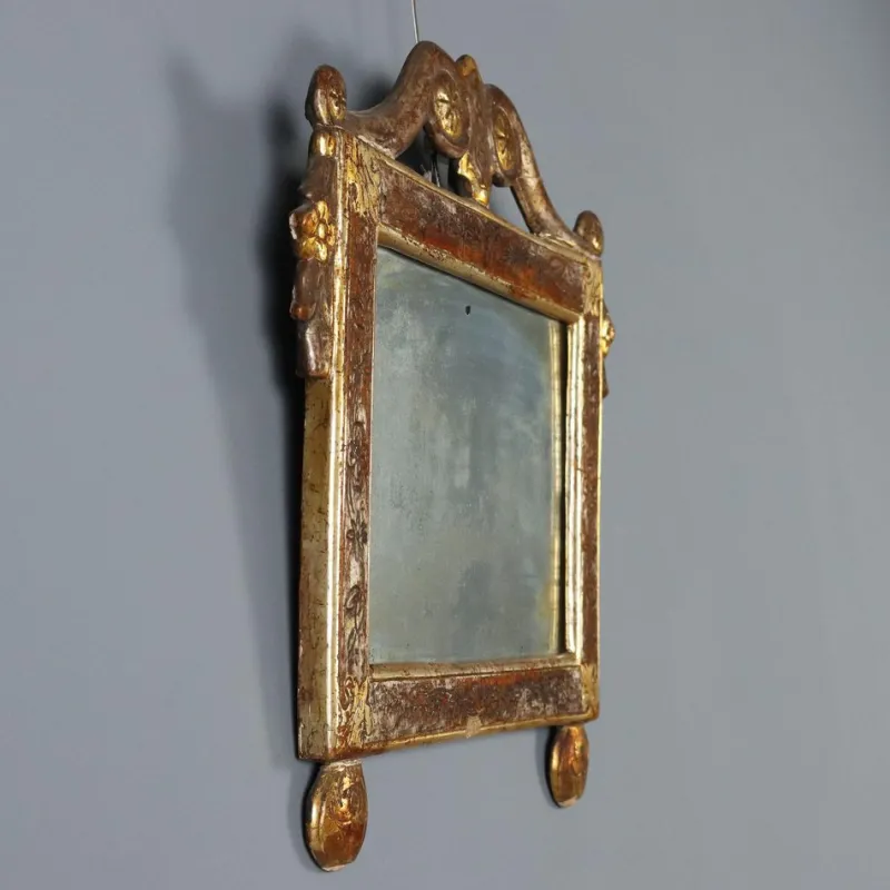 Pamono Small Gilded Wall Mirror> Mirrors