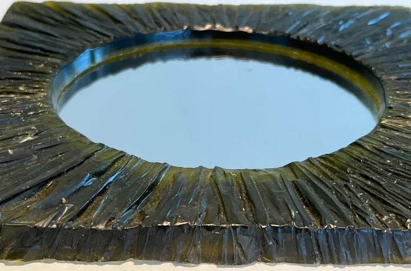 Online Pamono Small Green Resin Mirror, France, 1970