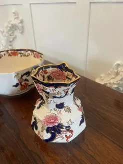 Online Pamono Small Hand Painted Masons Ironstone Jug and Bowl, 1920s, Set of 2
