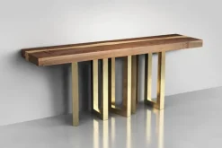 Sale Pamono Small Il Pezzo 6 Nickel Console Table by Il Pezzo Mancante