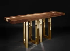 Sale Pamono Small Il Pezzo 6 Nickel Console Table by Il Pezzo Mancante