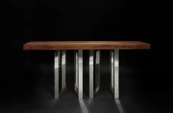 Sale Pamono Small Il Pezzo 6 Nickel Console Table by Il Pezzo Mancante