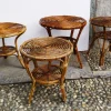Pamono Small Italian Wicker Tables, 1950s, Set of 4> Garden Tables