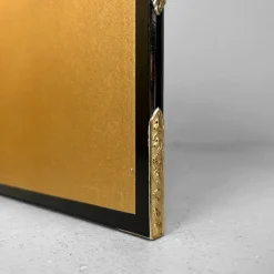 Pamono Small Japanese Byōbu Folding Screen in Gold Color, 1960s><noscript><img width=