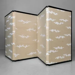 Pamono Small Japanese Byōbu Folding Screen in Gold Color, 1960s><noscript><img width=