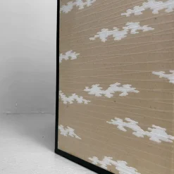 Pamono Small Japanese Byōbu Folding Screen in Gold Color, 1960s><noscript><img width=