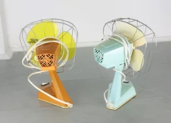 Pamono Small Mid-Century Italian Fans, Set of 2> Electronics