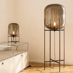 Online Pamono Small Oda Table Lamp in Smoky Grey and Black by Sebastian Herkner for Pulpo