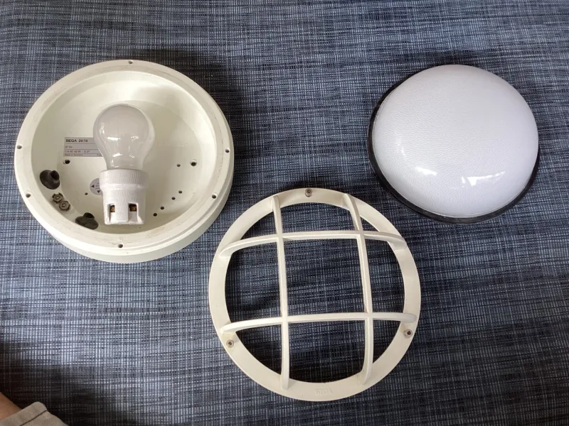 Pamono Small Outdoor Wall or Ceiling Lamp from Bega, 1980s> Garden Lighting