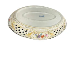 Discount Pamono Small Oval Meissen Porcelain Openwork Dish, 1920s