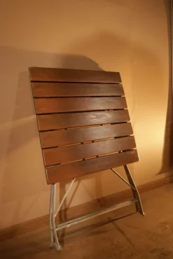 Sale Pamono Small Sanded and Varnished Garden Table