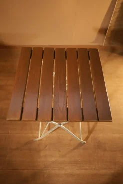 Sale Pamono Small Sanded and Varnished Garden Table