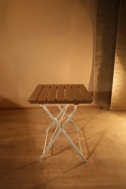 Sale Pamono Small Sanded and Varnished Garden Table