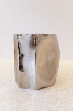 Pamono Small Side Decorative Table in Inox Stainless Steel by Atelier Ellery><noscript><img width=