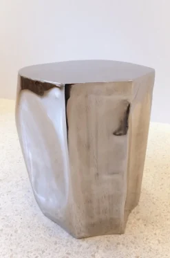 Pamono Small Side Decorative Table in Inox Stainless Steel by Atelier Ellery><noscript><img width=