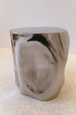 Pamono Small Side Decorative Table in Inox Stainless Steel by Atelier Ellery><noscript><img width=