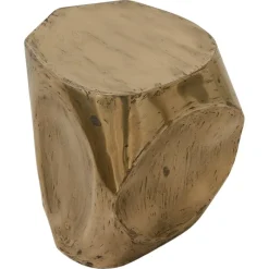 Best Pamono Small Side Table in Brass Resin Over Inox by Atelier Ellery