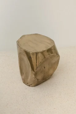 Best Pamono Small Side Table in Brass Resin Over Inox by Atelier Ellery