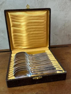 Pamono Small Spoons from Christofle, 1950, Set of 13><noscript><img width=