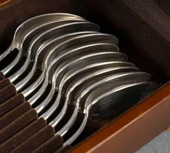 Pamono Small Spoons in Case, 20th Century, Set of 12><noscript><img width=