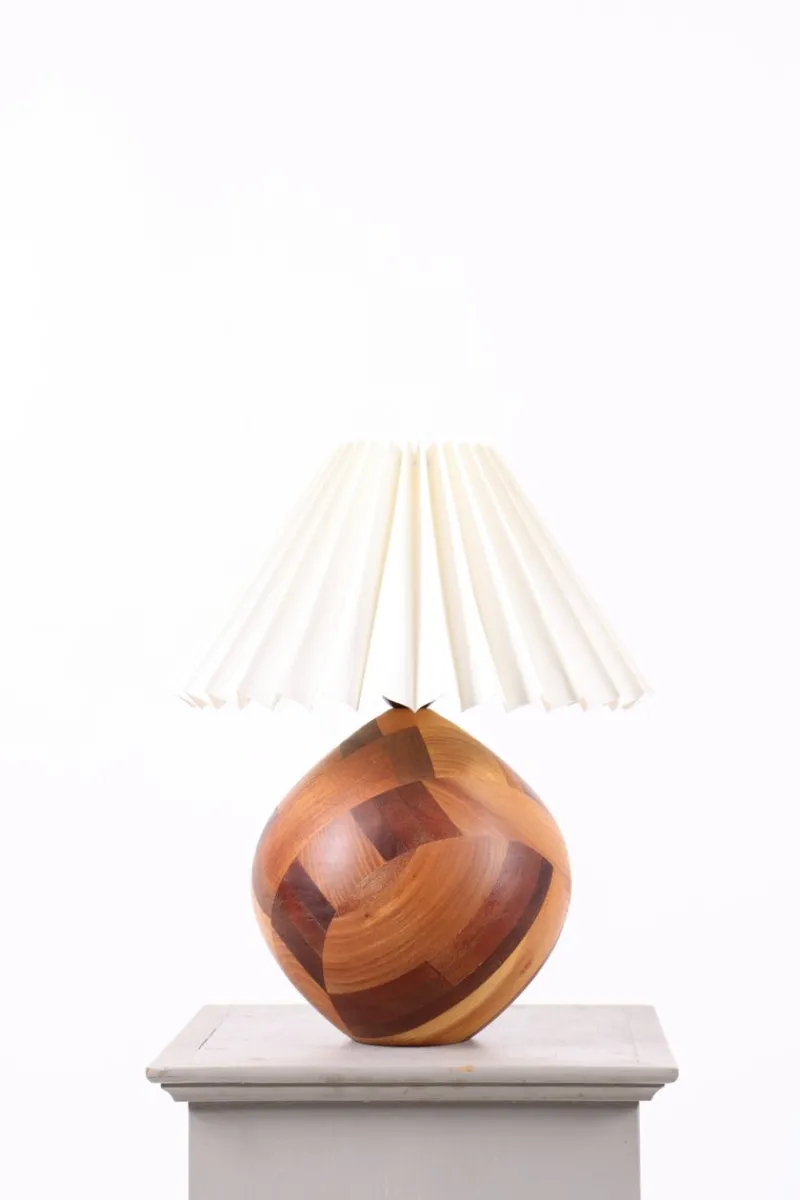 Pamono Small Teak Lamp, Denmark, 1970s> Table Lamps