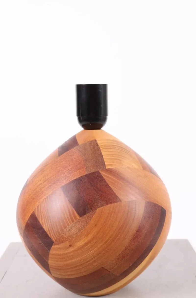 Pamono Small Teak Lamp, Denmark, 1970s> Table Lamps