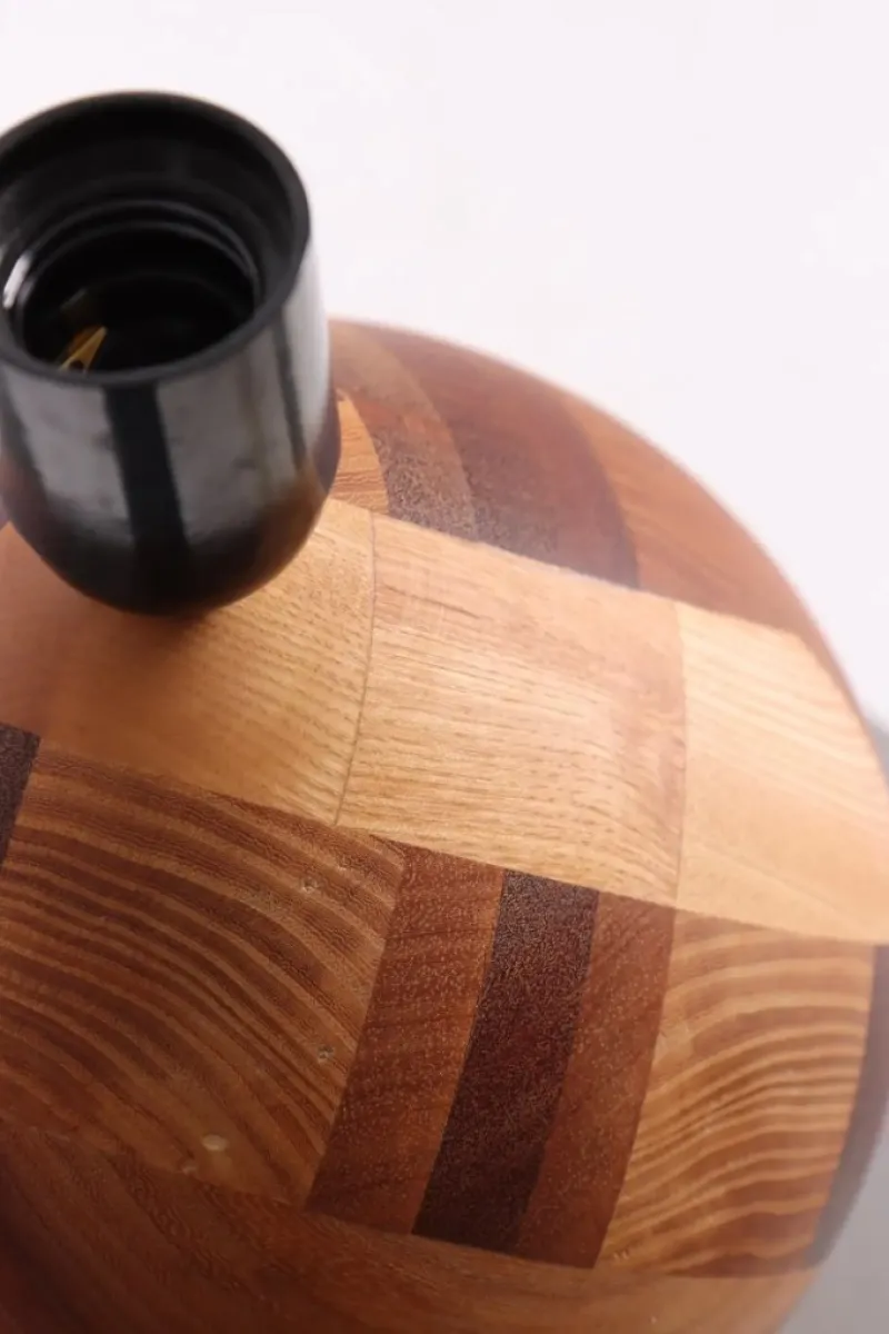 Pamono Small Teak Lamp, Denmark, 1970s> Table Lamps