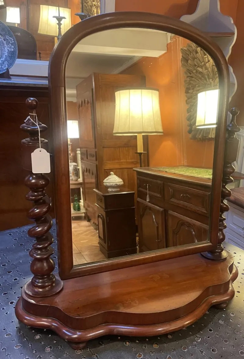 New Pamono Small 19th Century Mahogany Psyche Mirror
