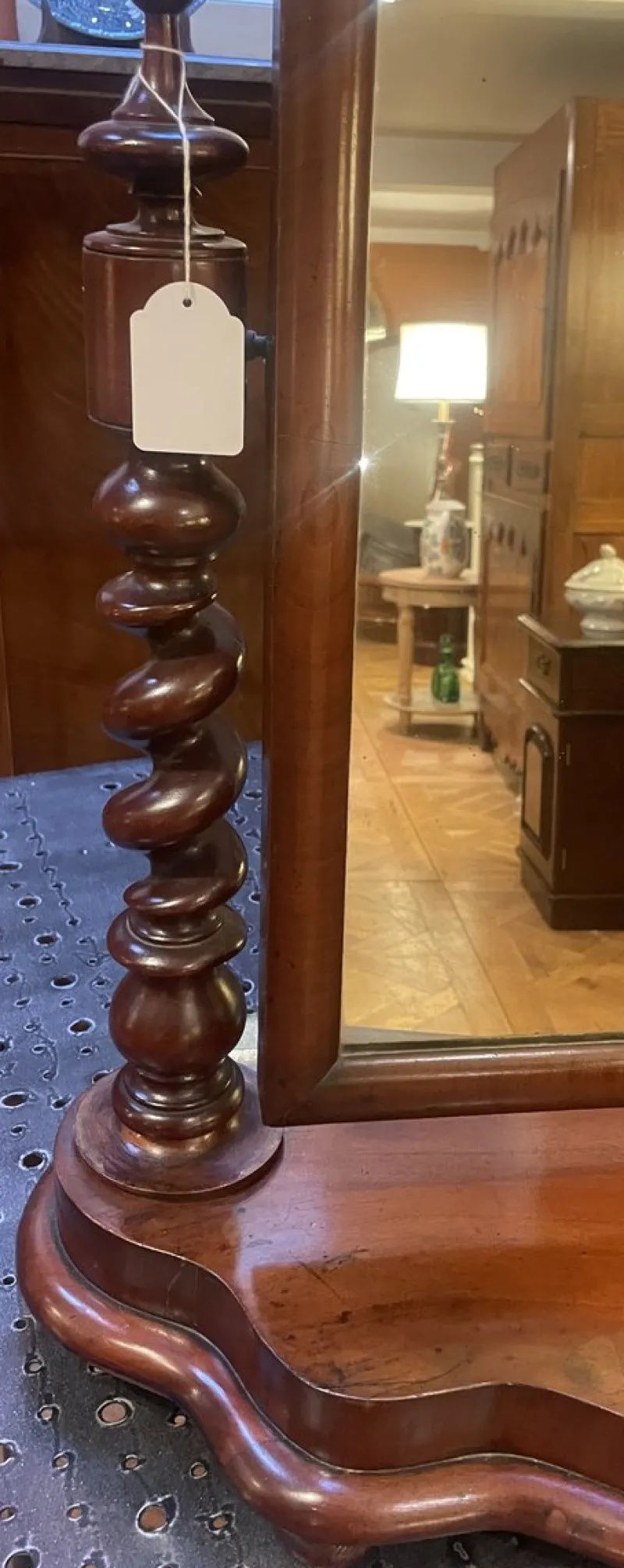 New Pamono Small 19th Century Mahogany Psyche Mirror