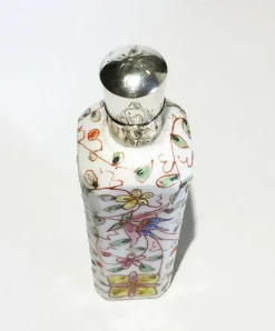 Pamono Small 19th Century Porcelain Enameled Scent Perfume Bottle